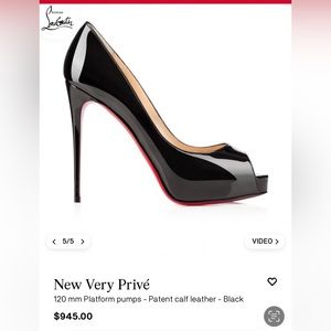 120 mm Platform pumps Patent calf leather - Black                      Size 9.5